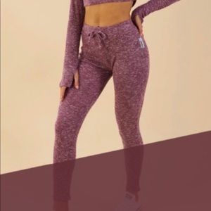 NWT Gymshark slounge leggings deep plum marl